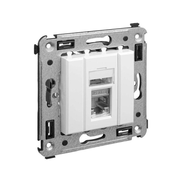 Розетка компьютерная 1-м СП Avanti "Белое облако" RJ45 кат.6 экранир. DKC 4400393