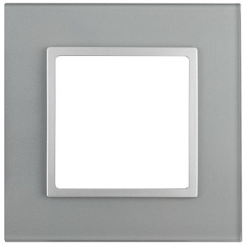 Рамка 1-м 14-5101-03 стекло Elegance алюм.+алюм. ЭРА Б0034472
