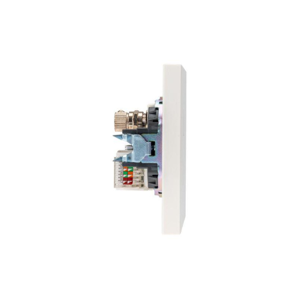 Розетка компьютерная + телевизионная СП STRONG MIELE RJ45 кат.6 + TV жемчуж. Kranz KR-78-0722-4
