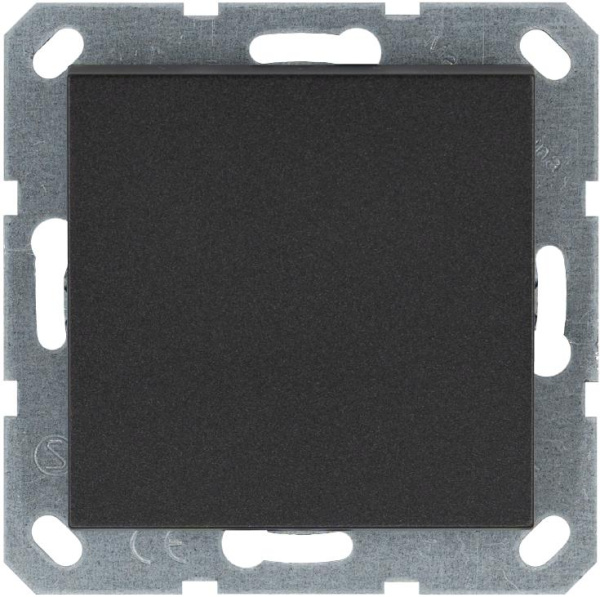 Переключатель проходной 1-кл. 10А IP20 механизм антрацит Jasmart G3012B