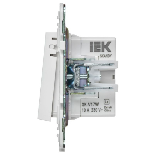 Кнопка звонка SKANDY 10А SK-V17W для отелей с индикацией арктич. бел. IEK SK-V14-2-10-K01