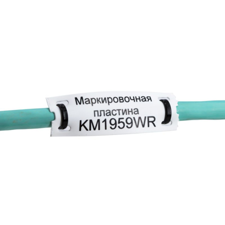 Пластина маркировочная 12.8х49 самозатухающая бел. DKC KM1349WR