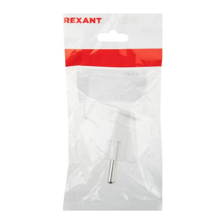 Вилка Евро угловая 16А с заземл. бел. Rexant 16-0728