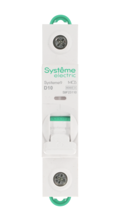 Выключатель автоматический 1п D 10А 6кА Systeme9 230В SE S9F23110