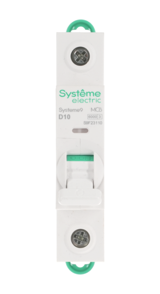 Выключатель автоматический 1п D 10А 6кА Systeme9 230В SE S9F23110