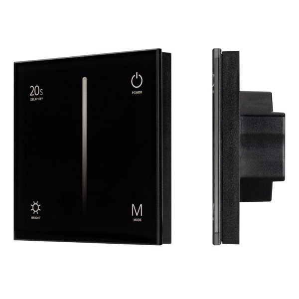 Панель сенсорная SMART-P6-DIM-G-IN 12-24В 4х3А 2.4G IP20 пластик черн. Arlight 034780