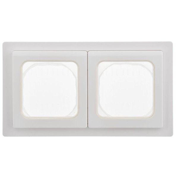 Рамка 2-м СП FLITE Рпро-2-55-ФлБ IP55 бел. IEK FI-M20-32-55-K01