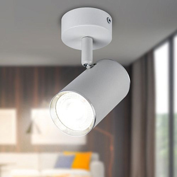 Светильник OL35 WH MR16 GU10 IP20 настен./потолочн. спот бел. хром Эра Б0056363