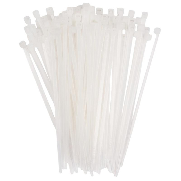 Хомут кабельный (стяжка) PCT 2.5х100-100WH 2.5х100 PA6.6 бел. (уп.100шт) JazzWay 5053526