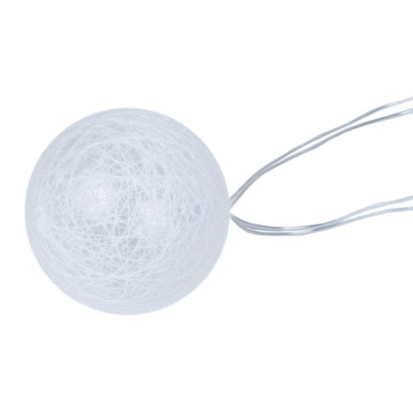 Гирлянда садовая "Клубки" USL-S-230/PM1800 COTTON BALLS-1 IP44 10 светодиодов тепл. бел. свет на солнечн. батарее 1хАА Ni-Mh аккумулятор в комплекте TM Uniel UL-00011593
