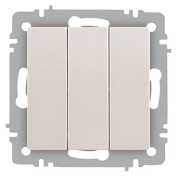 Выключатель 3-кл. СП Accent 6-106-06 10А IP20 250В AL/CU перламутр. Intro Б0063542