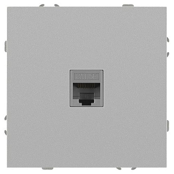 Розетка информационная 1-м СП Galaxy RJ45 16А IP20 250В алюм. 15-3107-03 Эра Б0070739