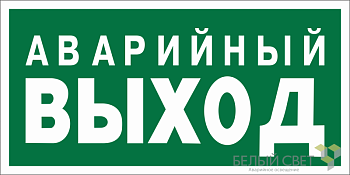 Знак безопасности BL-2010B.E23 "Аварийный выход" Белый свет a15042