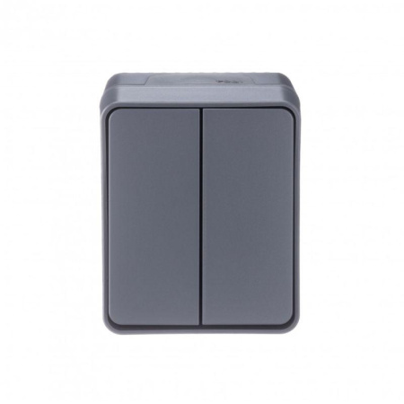 Выключатель 2-кл. ОП AtlasDesign PROFI IP54 10AX антрацит SE ATN544051