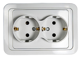 Розетка 2-м CLASSICO с заземл. 2128 бел. ASD / IN HOME 4680005959921