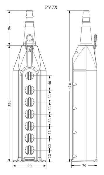 Пульт управления пустой EMAS PV7X
