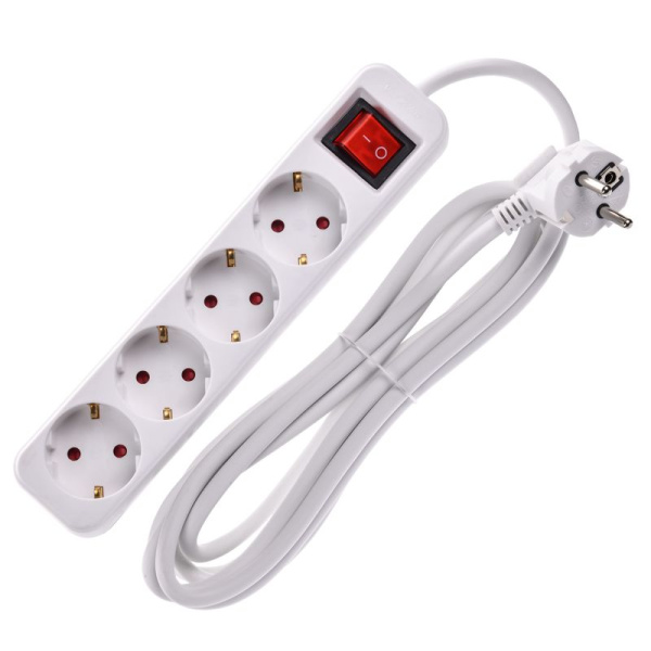 Удлинитель 4х3м 16А У04К ПВС 3х1.5 бел. UMA IEK UM-YP10-16-04-03-ZK-K01