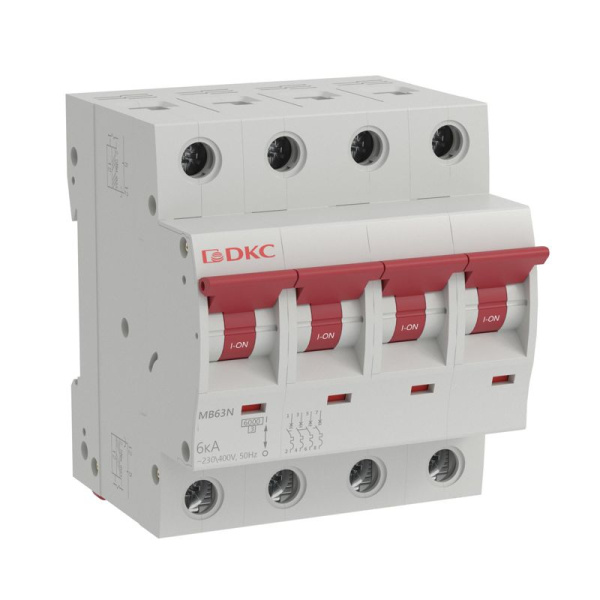 Выключатель автоматический модульный 4п C 10А 4.5кА YON макс (YON max) MB63 YON MB63S-4PC10