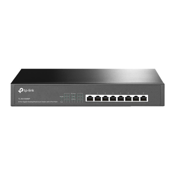 Коммутатор TL-SG1008MP 8-портовый гигабитный с 8 портами PoE+ настол./монтируемый в стойку TP-Link 1687689