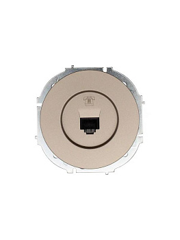 Розетка телефонная СП OSEN RJ11 евро механизм титан LEZARD 743-3788-137