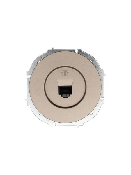 Розетка телефонная СП OSEN RJ11 евро механизм титан LEZARD 743-3788-137