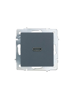 Розетка HDMI 1-м СП VESNA IP20 механизм графит. LEZARD 742-3488-203