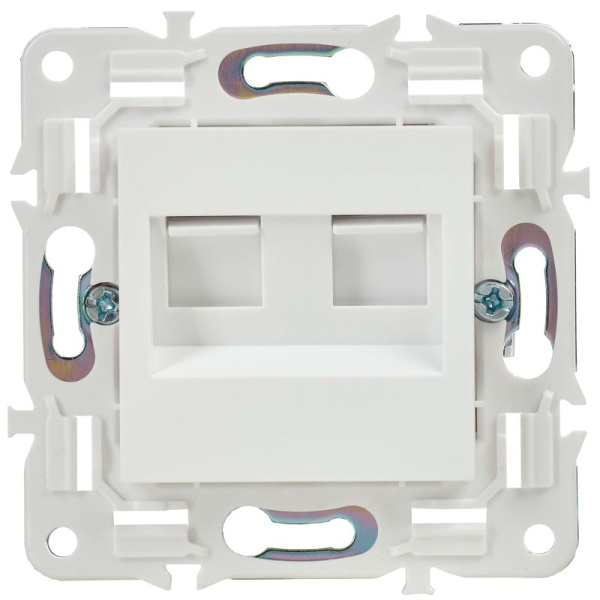 Розетка компьютерная двойн. RJ45 кат.5E SKANDY SK-K03W арктич. бел. IEK SK-K20-1-K01
