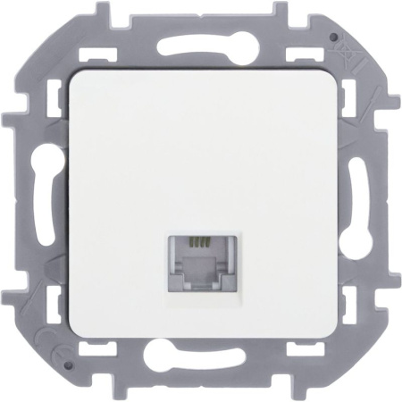 Розетка телефонная Inspiria RJ11 механизм бел. IEK 673820