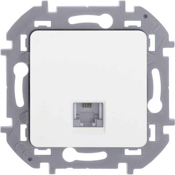 Розетка телефонная Inspiria RJ11 механизм бел. IEK 673820