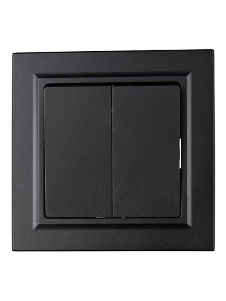 Выключатель 2-кл. СП BRITE ВСР10-2-0-БрЧ 10А в сборе черн. IEK BR-V20-0-10-K02-F