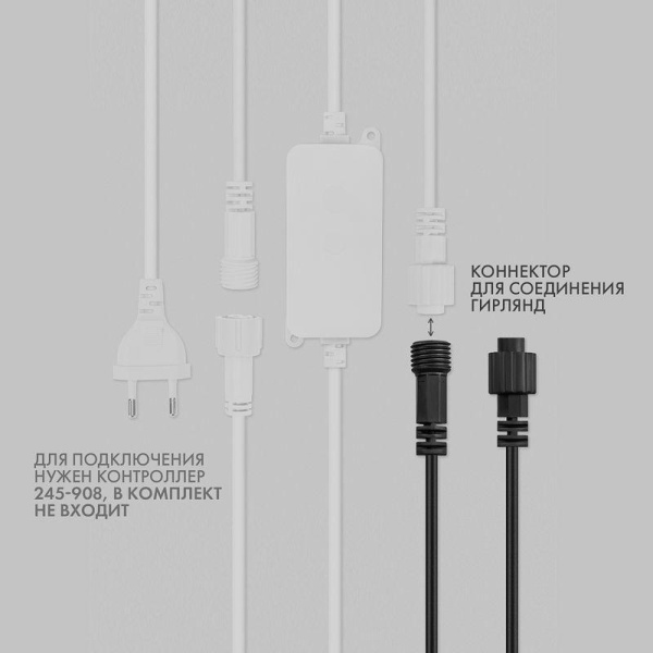 Гирлянда светодиодная "Нить" 10м 100LED RGB 230В свечение с динамикой провод ПВХ черн. Neon-Night 245-408