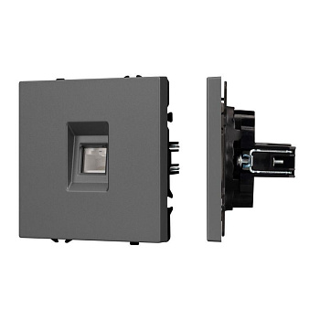 Розетка компьютерная SCT-NOBE-MPC1-SFPL-GR RJ45 кат.6 механизм Arlight 054307