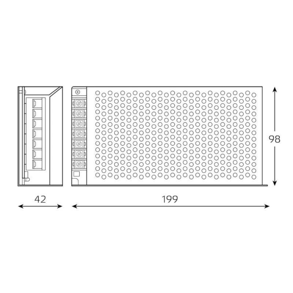 Блок питания для светодиод. ленты Basic 150Вт 12В IP20 (драйвер) GAUSS BT506