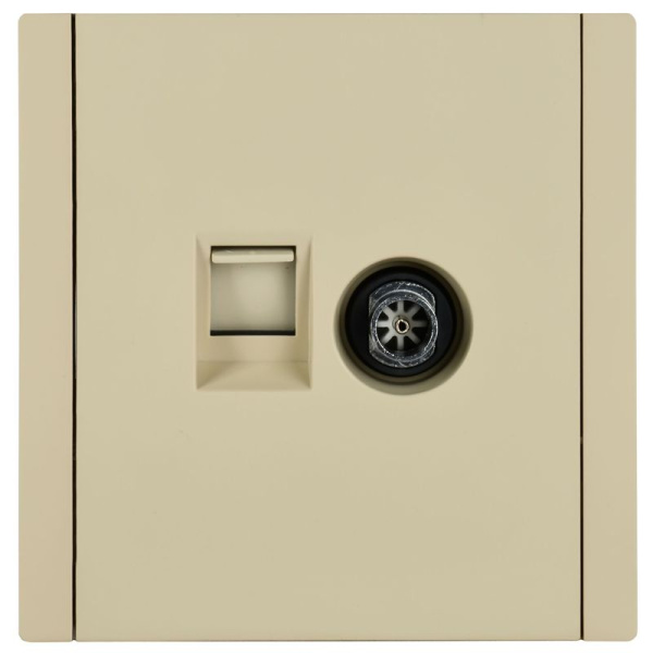 Розетка 2-м TV+RJ45 кат.5E FORTE&PIANO FP436 ваниль IEK FP-AK20-1-K10