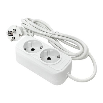Удлинитель 2х3м с заземл. 16А IP20 Эксперт 3.0кВт ПВС 3х1 EKF UBA16-310-2-03