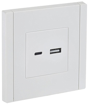 Розетка USB A+C 3.1А FORTE&PIANO FP250 бел. IEK FP-U22-D31-K01
