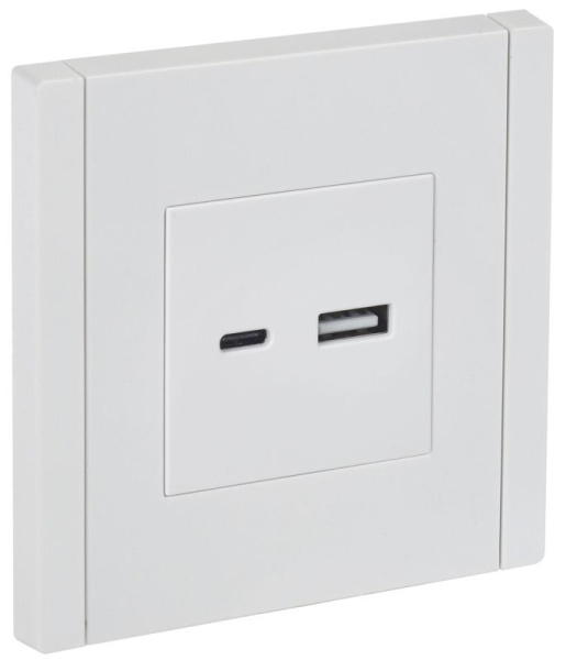 Розетка USB A+C 3.1А FORTE&PIANO FP250 бел. IEK FP-U22-D31-K01
