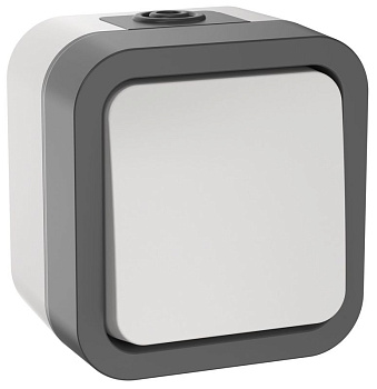 Выключатель кнопочный 1-кл. ОП TORS TS210 10А IP55 бел. IEK TS-V14-0-10-55-K41
