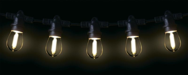 Гирлянда уличная "Белт-лайт" PBL-S80/L481.5 Black E27 IP65 48м 80ламп 1.5м шнур соедин. в линию max750Вт (лампы не в комплекте; возможно использование с фитолампами в теплице) черн. JazzWay 5040601A