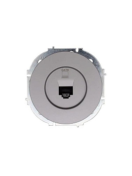 Розетка компьютерная СП OSEN RJ45 кат.6 механизм сер. матов. LEZARD 743-7488-140