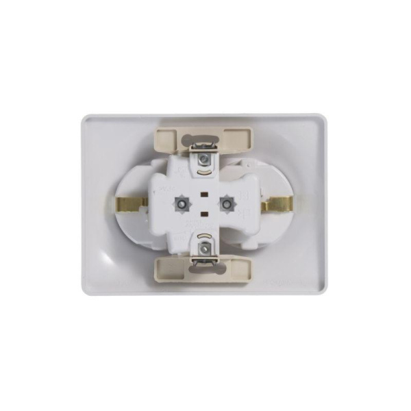 Розетка 2-м СП Glossa 16А IP20 с заземл. в сборе бел. SE GSL000124
