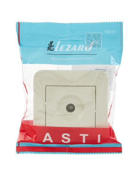 Розетка телевизионная проходная TV СП ASTI IP20 в сборе крем. LEZARD 7081-0303-129