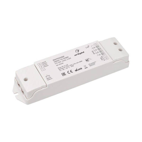 Контроллер SMART-K2-RGBW (12-24В 4х5А 2.4G) IP20 пластик Arlight 022668