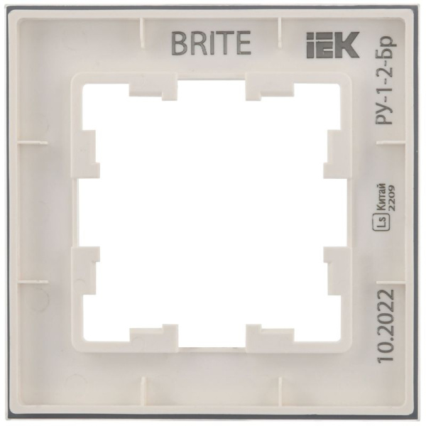 Рамка 1-м BRITE РУ-1-2-Бр стекло бел. матов. IEK BR-M12-G-31-K01