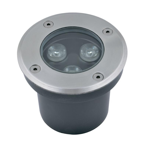 Светильник светодиодный архитектурный ULU-B10A-3W/2700К IP67 GREY уличный встраиваемый теплый бел. свет корпус сер. Uniel UL-00006820