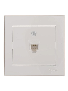 Розетка телефонная СП Rain RJ11 бел. LEZARD 703-0202-137
