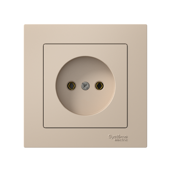 Розетка AtlasDesign 16А без заземл. быстрозажим. клем. в сборе песочн. SE ATN001240S