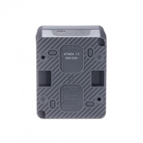 Выключатель 1-кл. ОП AtlasDesign PROFI IP54 10AX с подсветкой антрацит SE ATN544013
