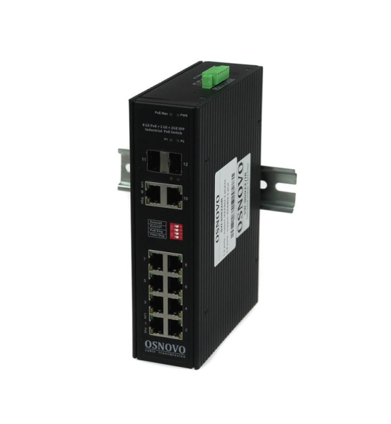 Коммутатор промышленный SW-80822/IR PoE Gigabit Ethernet на 10 портов OSNOVO 13224