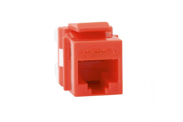 Модуль UTP кат.6 Keystone красн. Eurolan 16B-U6-03RD